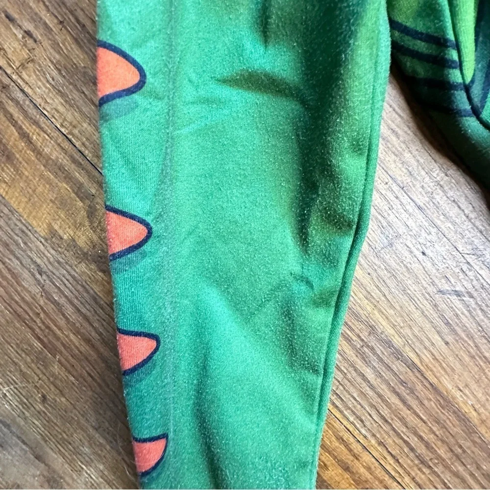 Fortnite Boys Green Rex Dinosaur Cosplay Hoodie Zip Front Sweatshirt Medium